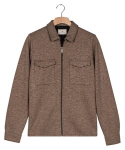 Thomas Maine Reva Knitted Overshirt Double Face Bruin