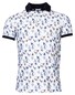 Thomas Maine Rib Collar Multi Flowers Poloshirt White-Blue-Navy