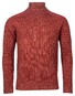 Thomas Maine Roll Neck Cable Structure Pullover Jasper Red