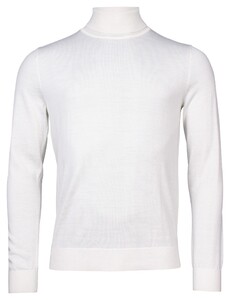 Thomas Maine Roll Neck Pullover Merino Wool Ecru