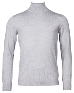 Thomas Maine Roll Neck Pullover Merino Wool Light Grey