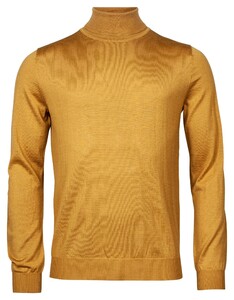 Thomas Maine Roll Neck Pullover Merino Wool Mustard Yellow