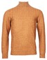 Thomas Maine Roll Neck Pullover Uni Color Duo Structure Camel