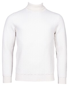 Thomas Maine Roll Neck Pullover Uni Structure Ecru