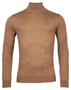 Thomas Maine Rollneck Pullover Single Knit Merino Camel