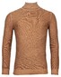 Thomas Maine Rollneck Structure Knit Mercerized Merino Pullover Camel