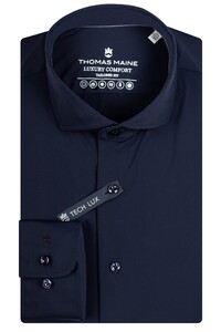 Thomas Maine Roma Luxury Comfort Stretch Uni Modern Kent Overhemd Navy