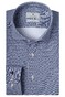 Thomas Maine Roma Modern Kent Check Knitted 4Flex by Albini Shirt Navy