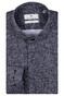 Thomas Maine Roma Modern Kent Knit Tech Jersey Mini Pattern Overhemd Navy