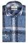 Thomas Maine Roma Modern Kent Linen Cotton Check Shirt Navy