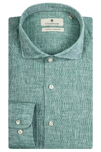Thomas Maine Roma Modern Kent Linen Delave by Albini Shirt Mint Green