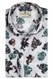 Thomas Maine Roma Modern Kent Linen Flower by Albini Shirt Green