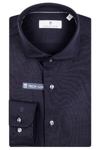 Thomas Maine Roma Modern Kent Merino Jersey Tech Lux Overhemd Midnight Blue