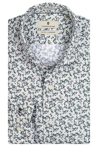 Thomas Maine Roma Modern Kent Organic Flower Fantasy Shirt Green