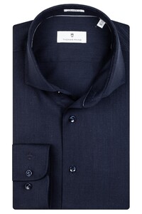 Thomas Maine Roma Modern Kent Solid Merino by Weba Shirt Navy