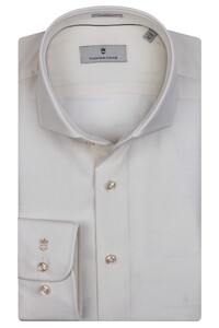 Thomas Maine Roma Modern Kent Solid Merino by Weba Shirt Off White