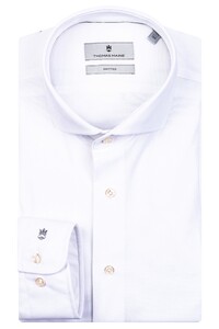 Thomas Maine Roma Modern Kent Technical Pique Shirt White