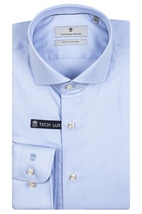 Thomas Maine Roma Modern Kent Tencel Blend Two Ply Tech Lux Shirt Light Blue