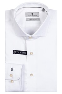 Thomas Maine Roma Modern Kent Tencel Blend Two Ply Tech Lux Shirt White