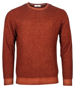Thomas Maine Ronde Hals Allover Structure Knit Pullover Jasper Red