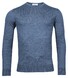 Thomas Maine Ronde Hals Single Knit Merino Wool Pullover Denim Blue