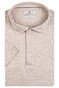Thomas Maine Short Sleeve Knitted Pattern Polo Licht Beige