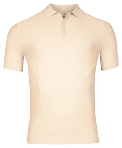 Thomas Maine Short Sleeve Subtle Structure Knit Piqué Garment Dye Poloshirt Kitt