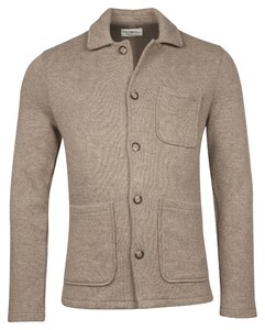 Thomas Maine Siena Lined Jersey Overshirt Brown