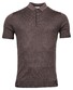 Thomas Maine Single Knit Shirt Style Pullover Trui Donker Taupe