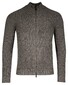 Thomas Maine Superfine Lambswool 2-Way Zip Half Cardigan Vintage Knit Anthracite Melange