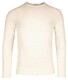 Thomas Maine Superfine Lamsbswool Crew Neck Single Knit Vintage Pullover Off White