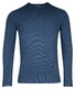 Thomas Maine Superfine Lamsbswool Crew Neck Single Knit Vintage Trui Denim Blue Melange