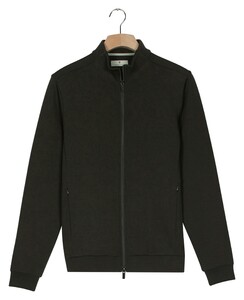 Thomas Maine Sweat Cardigan Full Two Way Zip Side Pockets Vest Donker Groen