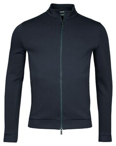 Thomas Maine Sweat Cardigan Full Two-Way Zip Vest Navy