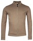 Thomas Maine Sweat Cardigan Zip Doubleface Interlock Greige