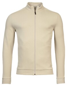 Thomas Maine Sweat Cardigan Zip Doubleface Interlock Vest Kitt