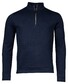 Thomas Maine Sweatshirt Half Zip Doubleface Interlock Pullover Navy