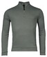 Thomas Maine Sweatshirt Half Zip Doubleface Interlock Trui Dusty Green