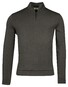 Thomas Maine Sweatshirt Half Zip Doubleface Non Brushed Trui Donker Grijs