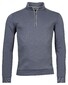 Thomas Maine Sweatshirt Zip Doubleface Interlock Trui Blauwgrijs