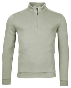 Thomas Maine Sweatshirt Zip Doubleface Pullover Soft Green