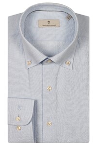 Thomas Maine Torino Button-Down Seersucker Overhemd Licht Blauw