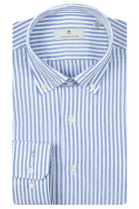 Thomas Maine Torino Button Down Seersucker Stripe Overhemd Navy