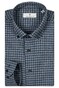 Thomas Maine Torino Twill Flanel Gingham Check Button-Down Overhemd Navy-Blauw