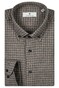 Thomas Maine Torino Twill Flannel Gingham Check Button-Down Shirt Dark Sand-Grey