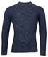 Thomas Maine Turtle Neck All Over Rib Knit Trui Jeans Blauw