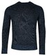 Thomas Maine Turtle Two Color Brioche Rib Knit Pullover Jeans Blue Melange