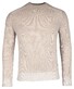 Thomas Maine Turtle Two Color Brioche Rib Knit Pullover Light Beige Melange