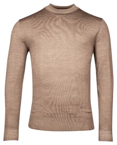 Thomas Maine Turtleneck Single Knit Dye Wash Pullover Taupe