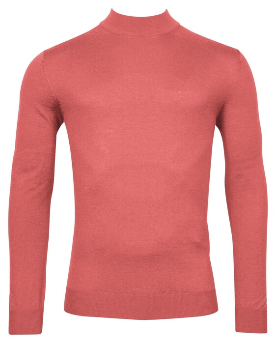Thomas Maine Turtleneck Single Knit Pullover Coral